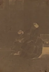 Mulheres em um pátio